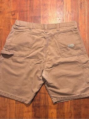Vintage Y2K Wrangler Workwear Carpenter Skater Baggy Brown 10in Shorts 36